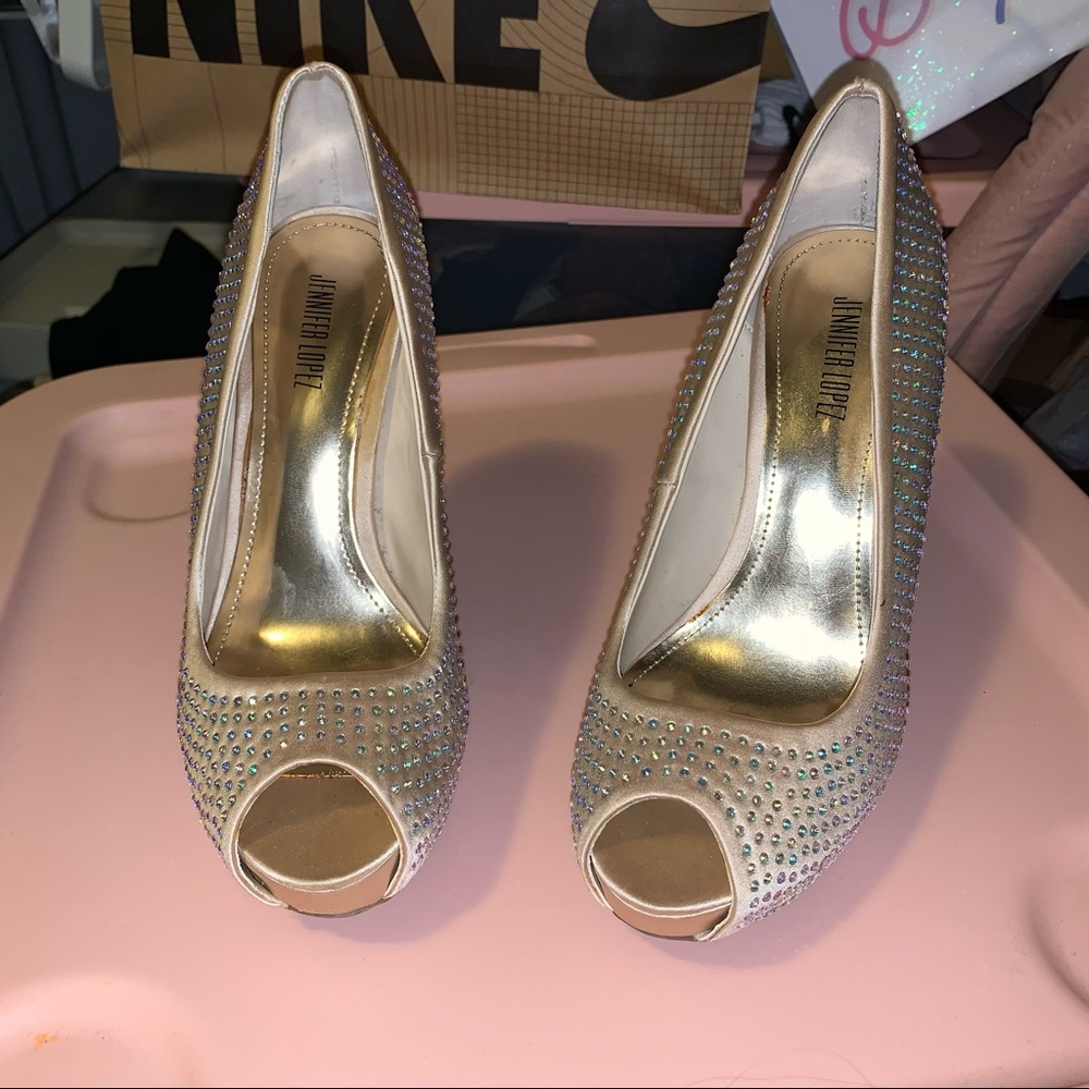 Jennifer Lopez Jeweled Heels